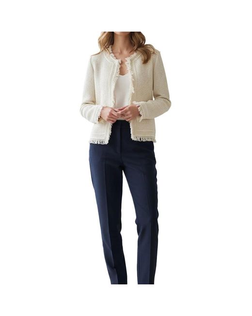 Sand Jassen ,Wit ,Katoen 5642 Fenne Jacket in het Natural