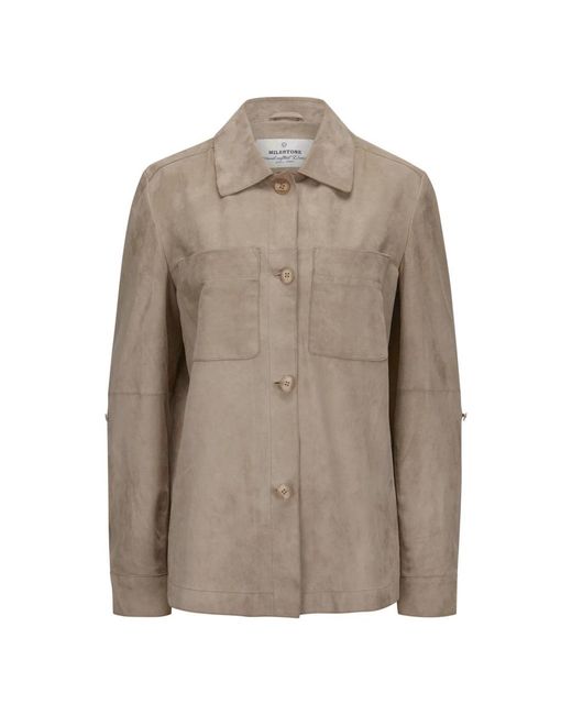 Leather Jackets Milestone de color Brown
