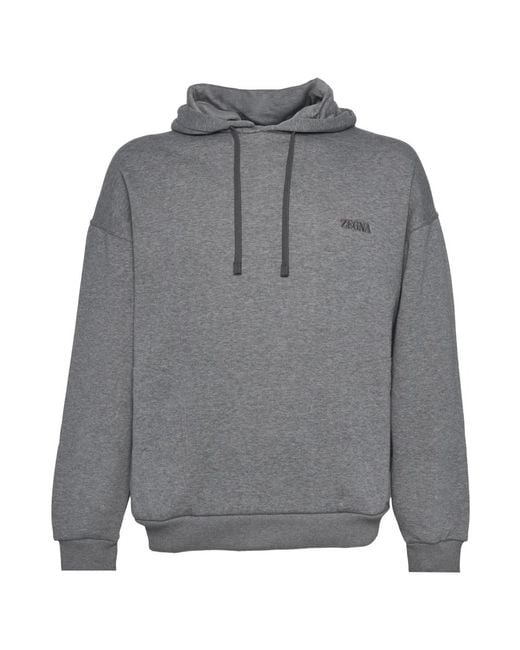 Zegna Gray Hoodies for men