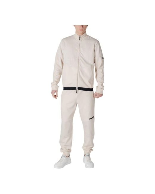 EA7 Turtleneck Zip-Up Tracksuit in Natural für Herren