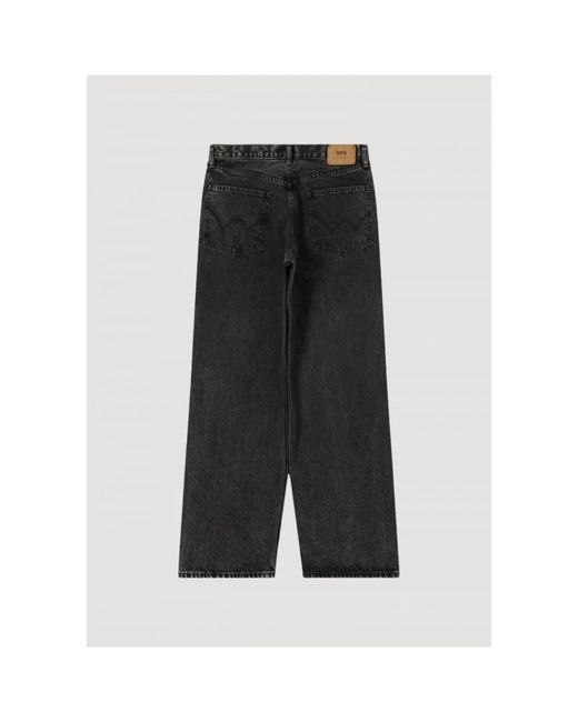 Edwin Jeans ,Grijs ,Katoen Wide Pant Collection Loose-Fit Jeans in het Black voor heren