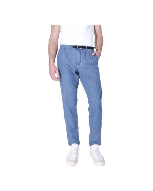 Slim-fit pantaloni di White Sand in Blue da Uomo