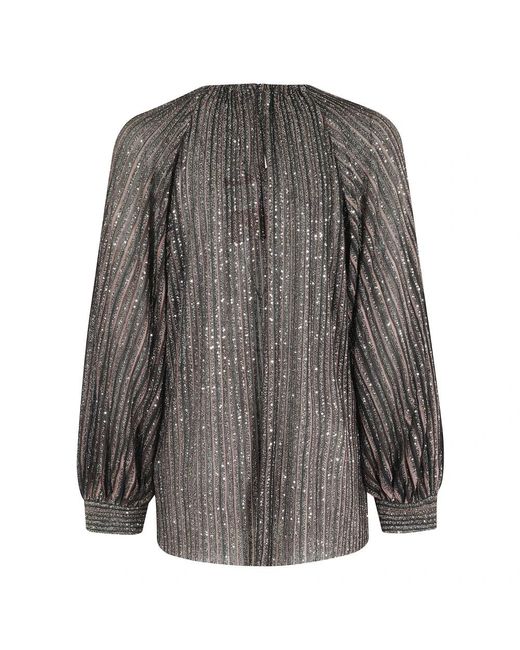 Missoni Overhemden ,Bruin ,Pailletten Paillet Cirkel Hals Sweater in het Gray