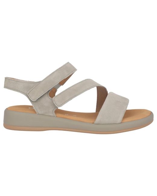 Flat Sandals Gabor de color Metallic
