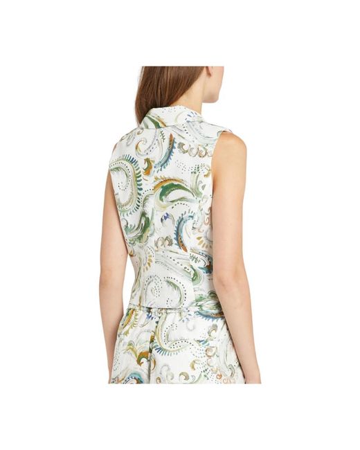 Marella Green Sleeveless Tops