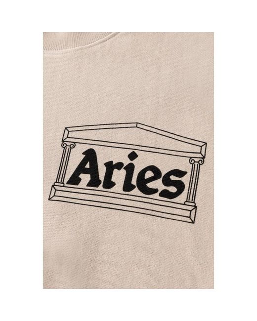 Aries Luxus temple sweatshirt in Natural für Herren