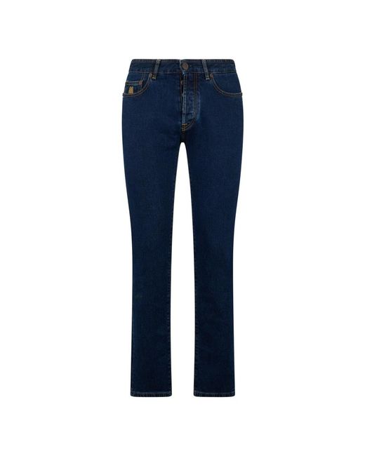 Moorer Blue Straight Jeans for men
