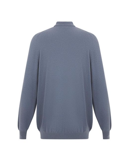 Fedeli Polo-Pullover in Blue für Herren