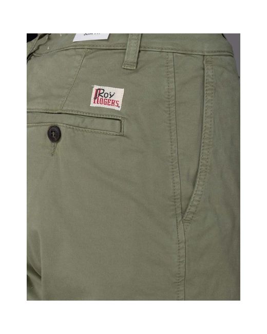 Roy Rogers Green Chinos for men