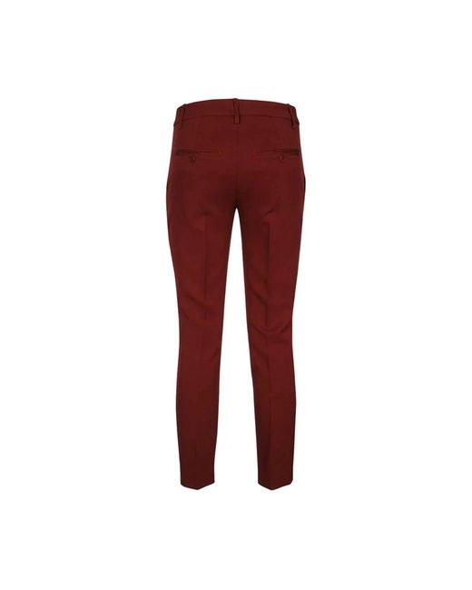 Dondup Red Slim-Fit Trousers