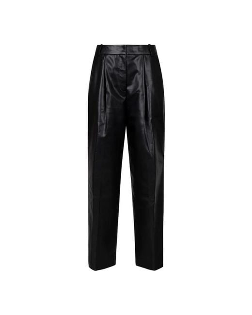 Calvin Klein Black Leather Trousers