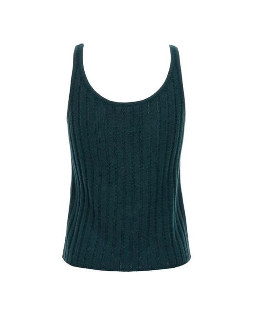 Eres Green Sleeveless Tops
