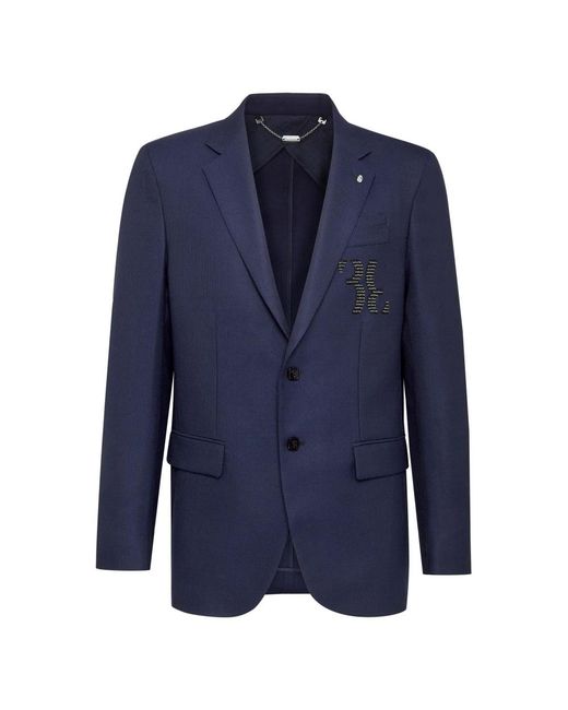 Billionaire Jassen ,Blauw ,Wol Blazer Double B in het Blue voor heren
