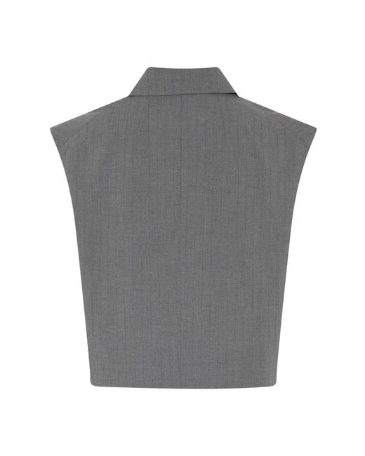 Bruuns Bazaar Jassen ,Grijs ,Leer Latania Bblinis Gilet in het Gray