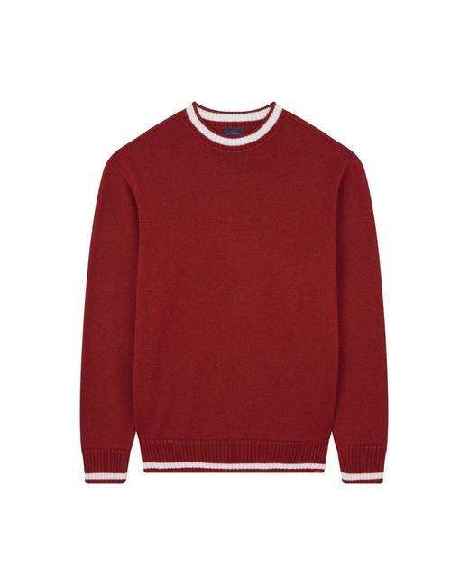 Paul & Shark Zachte Wol Crewneck Sweater in het Red voor heren
