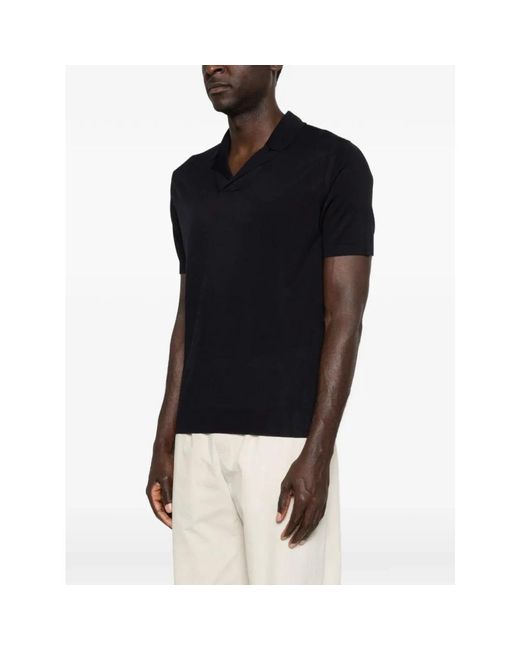 Roberto Collina Black Polo Shirts for men