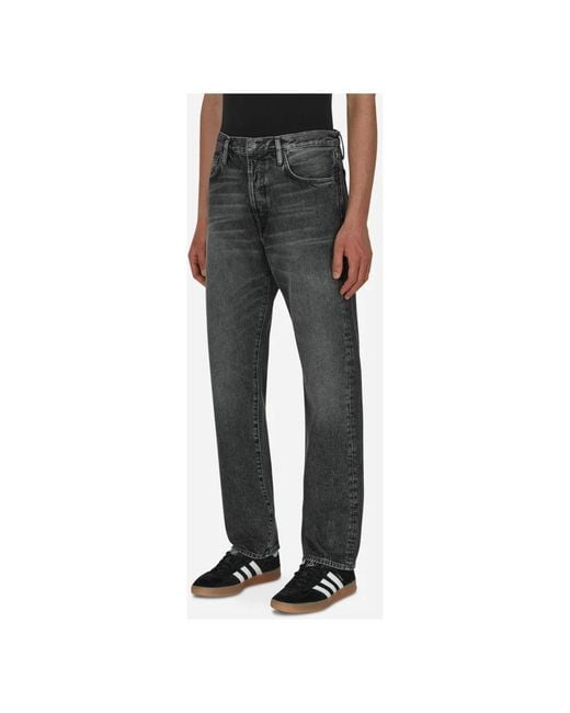 Acne Gray Straight Jeans for men