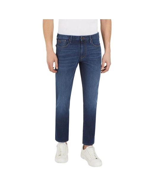 Emporio Armani Slim-Fit Jeans in het Blue voor heren