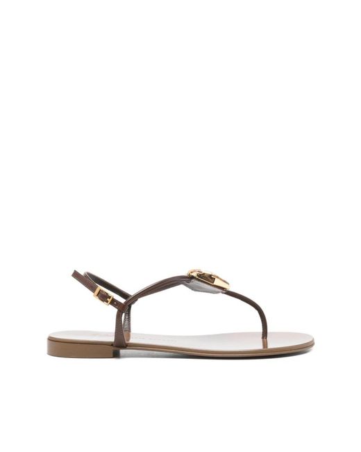 Giuseppe Zanotti Brown Flat Sandals
