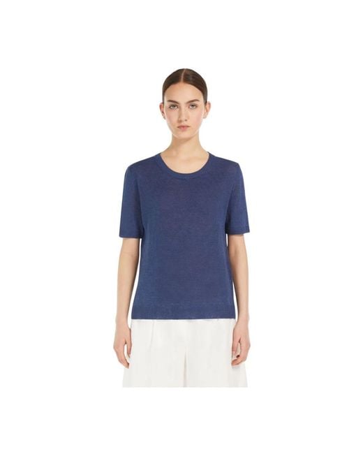 Weekend by Maxmara Blue Round-Neck Knitwear