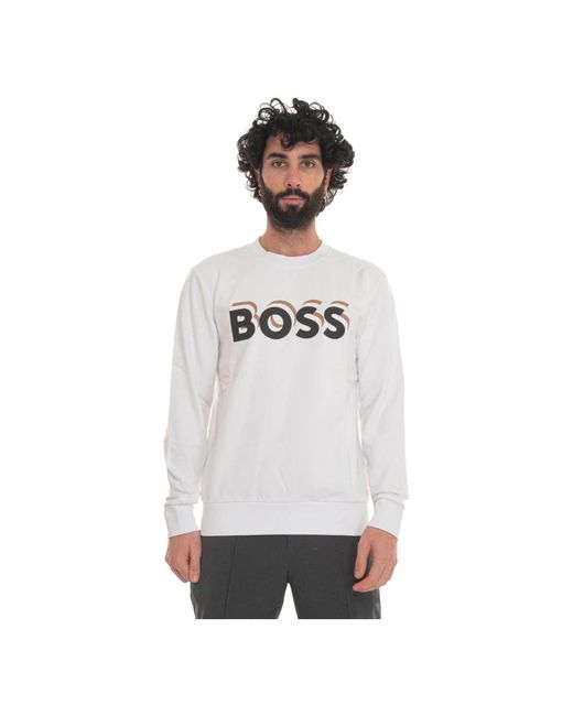 Boss Sweatshirts in het White voor heren