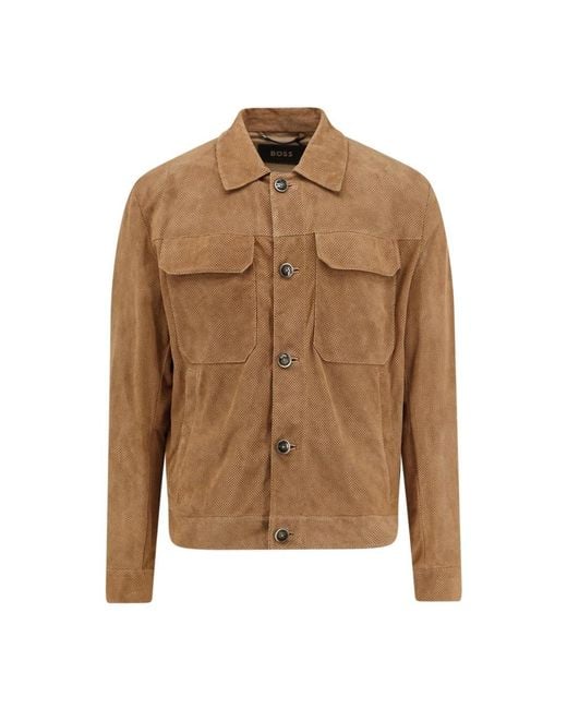 Boss Brown Light Jackets for men