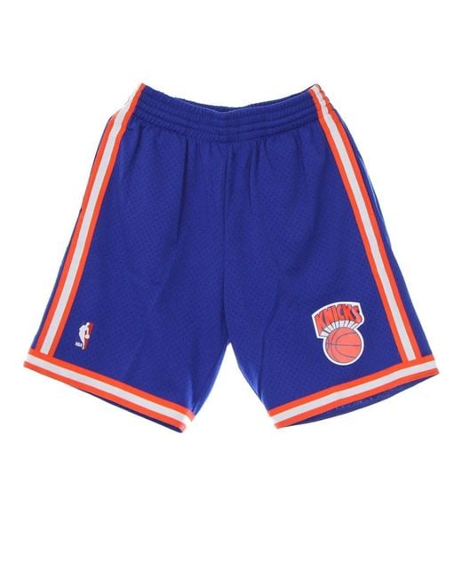 Mitchell & Ness Training Shorts in het Blue voor heren