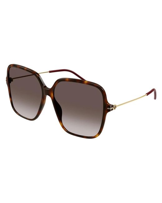 Gucci Brown Square-Frame Sonnenbrillen