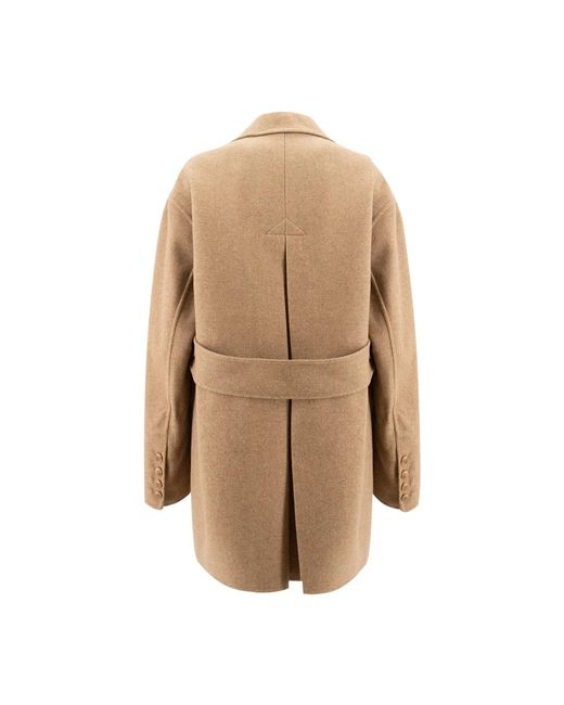 Single-Breasted Coats di Ermanno Scervino in Natural