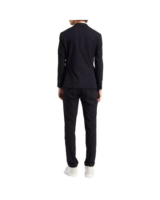 AT.P.CO Blaues Nylonanzug Mit Zwei-Knopfverschluss in Black für Herren