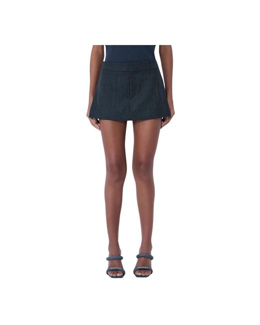 Alexander Wang Tailored Mini Rok in het Blue