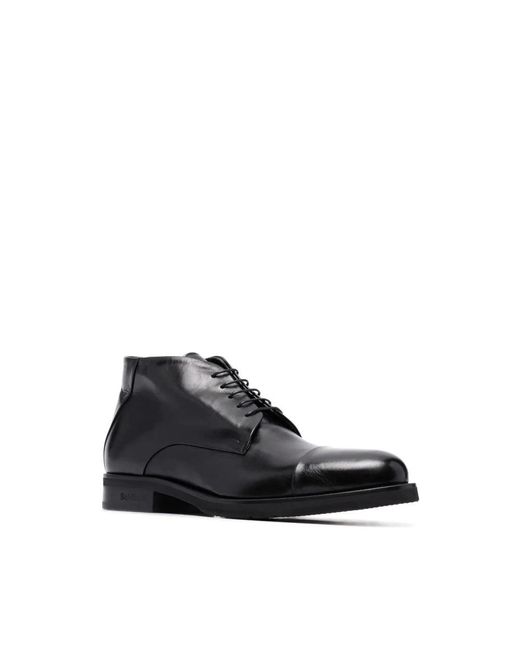 Baldinini Black Lace-Up Boots for men