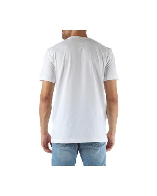 Calvin Klein Baumwoll-t-shirt mit frontlogo-patch in White für Herren