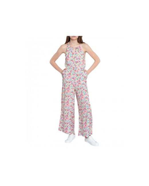 Pepe Jeans Jumpsuits & Playsuits ,Roze ,Lange Aap in het Pink