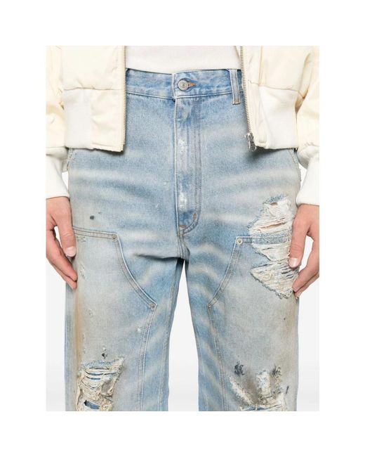 MM6 by Maison Margiela Blue Straight Fit Jeans for men