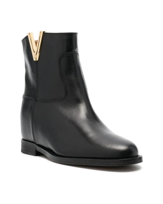 Via Roma 15 Black Ankle Boots