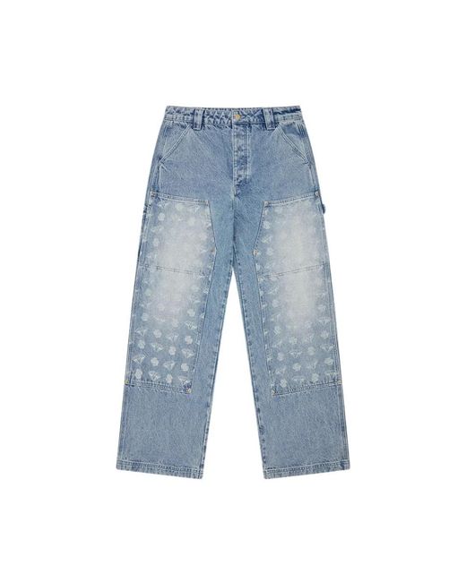 BBCICECREAM Blue Loose Fit Jeans for men