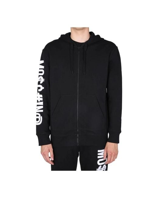 Moschino Black Zip-Throughs for men