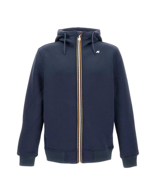 K-Way Blue Zip-Throughs for men
