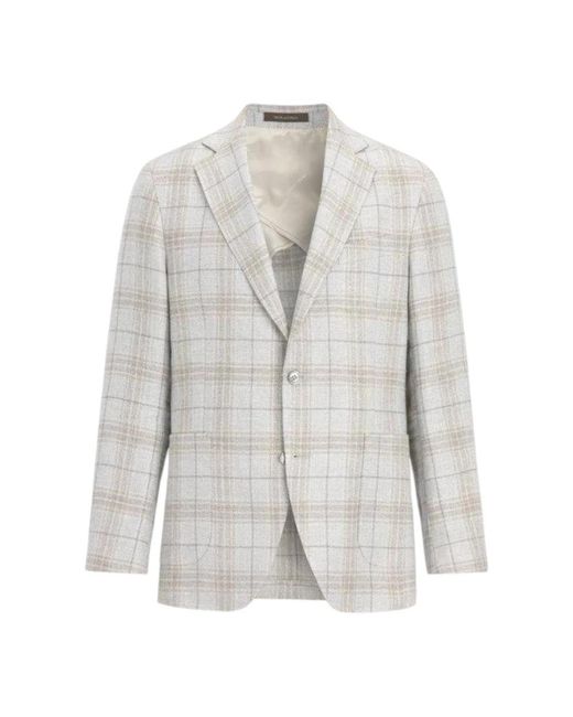 Oscar Jacobson Gray Blazers for men