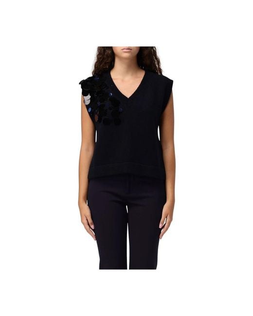 Liviana Conti Black Waistcoats