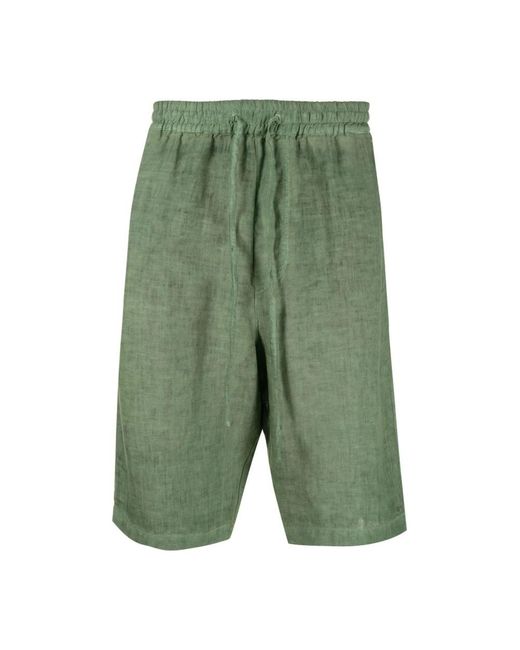120% Lino Green Long Shorts