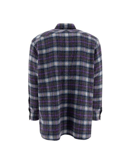 Beams Plus Paarse Westernoverhemd Aw24 in het Blue voor heren
