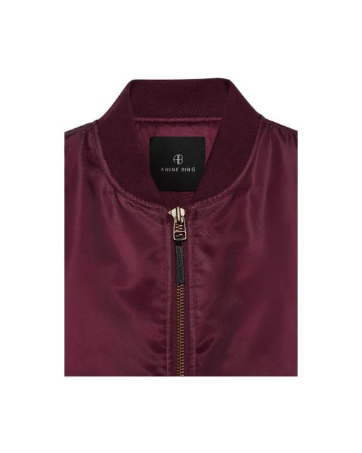 Anine Bing Purple Bomber Jackets