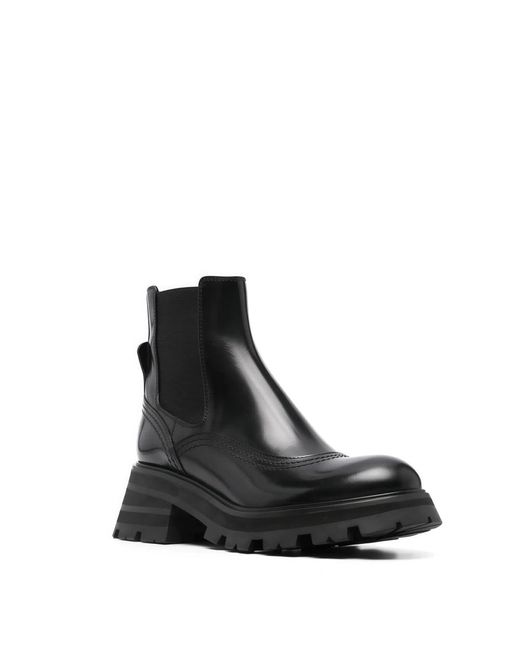 McQueen Black Chelsea Boots