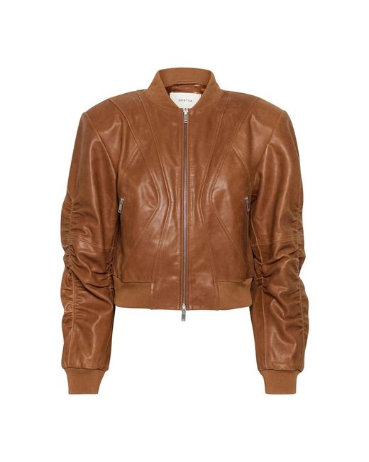 Gestuz Brown Leather Jackets