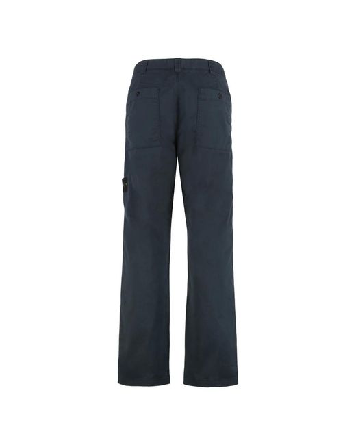 Straight Trousers Stone Island de hombre de color Blue
