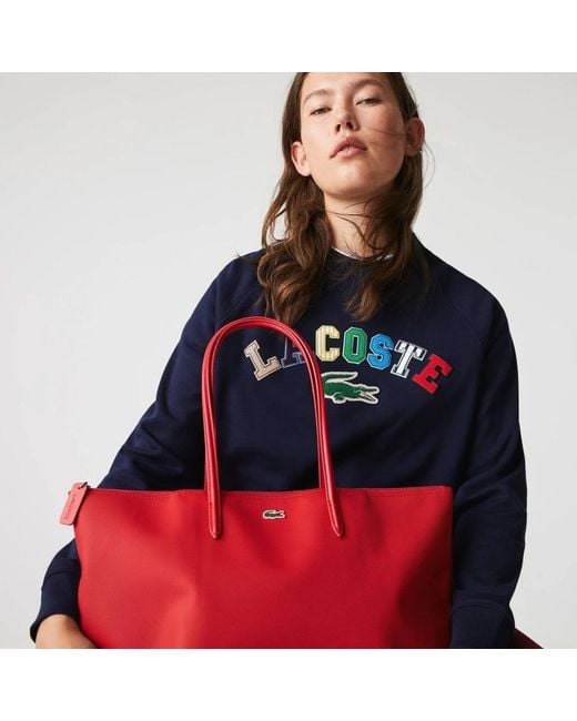 Lacoste Red Tote Bags