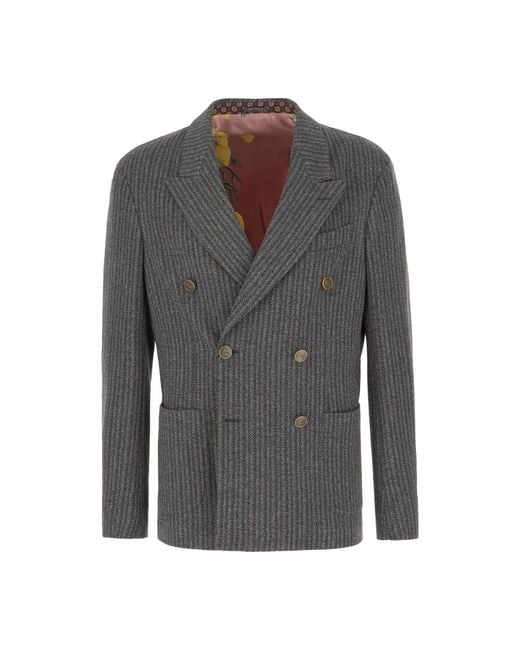 Etro Gray Blazers for men