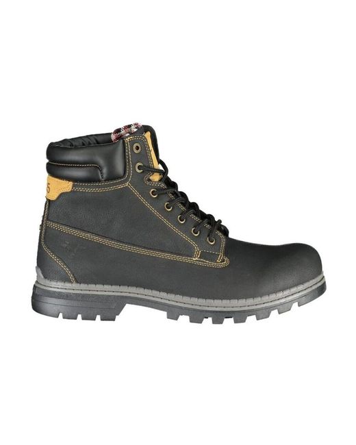 Carrera Black Lace-Up Boots for men